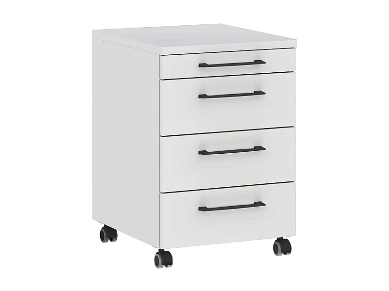 Schreibtischcontainer Bürocontainer mit vier Schubladen und Metallgriffen