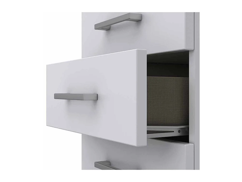 B�ro Rollcontainer in Wei� mit Schloss