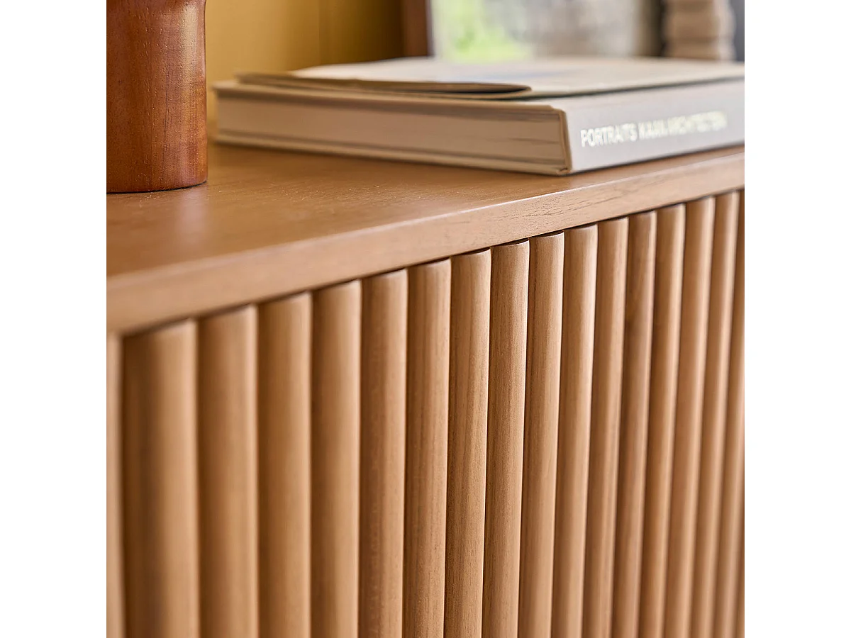 Mobile porta TV sospeso in teak massello 170 cm