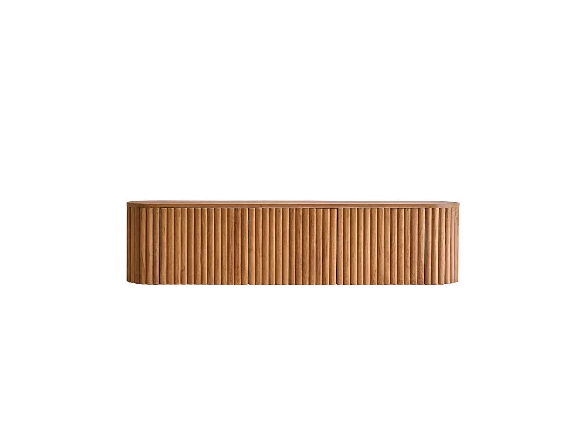 Mobile TV sospeso in teak massello da 170 cm