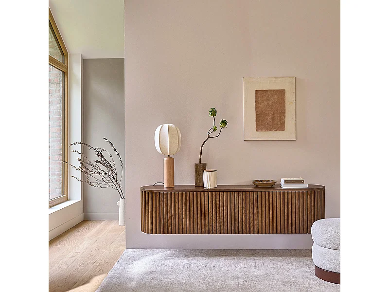 Meuble TV suspendu en mindi massif 170 cm