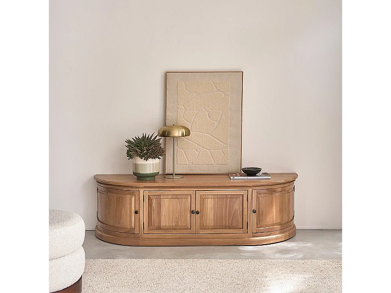 Mobile porta TV in legno di teak da 160 cm