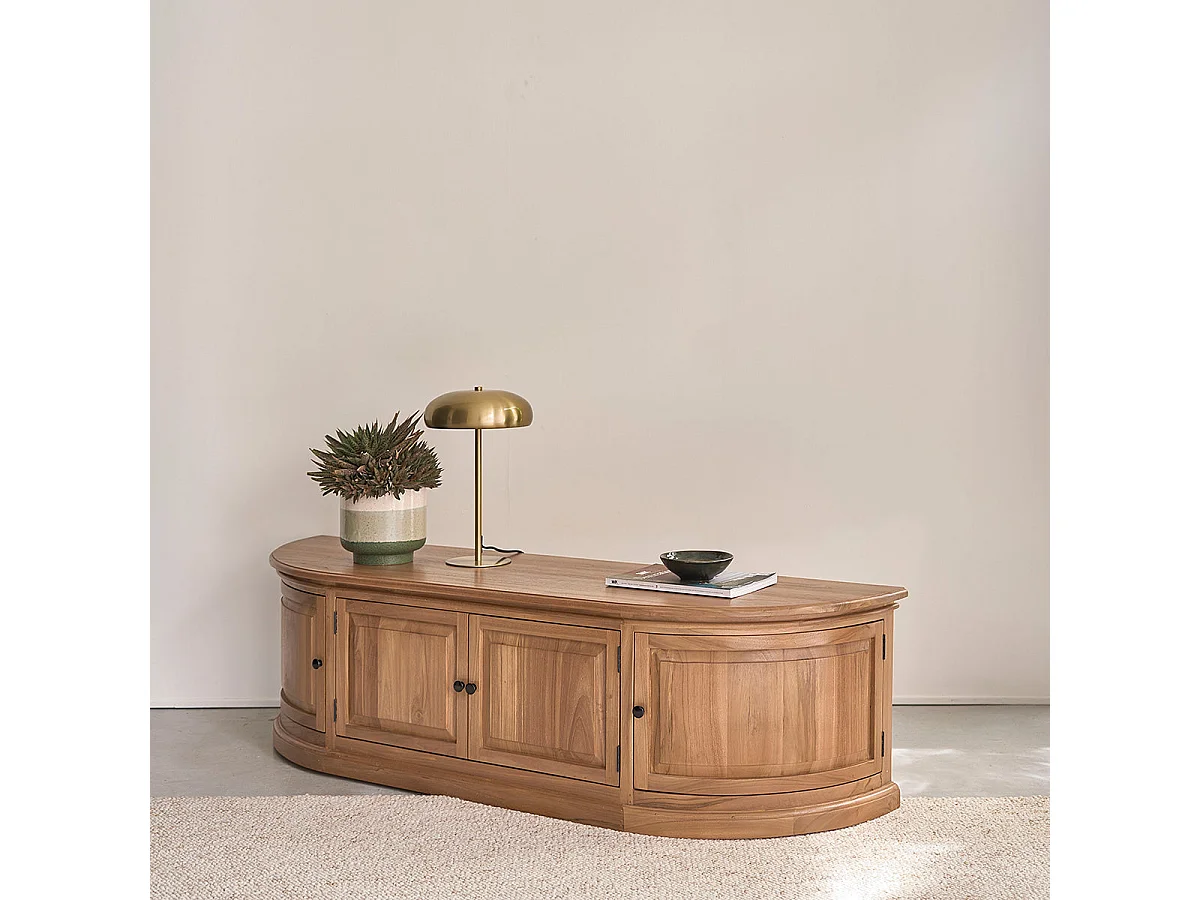 Mobile porta TV in legno di teak da 160 cm