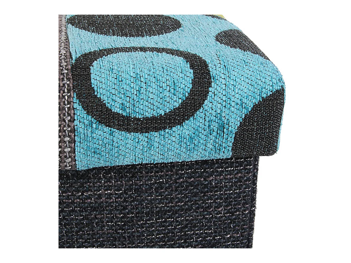Pouf Coffre Pliable Motif Patchwork - QUADI