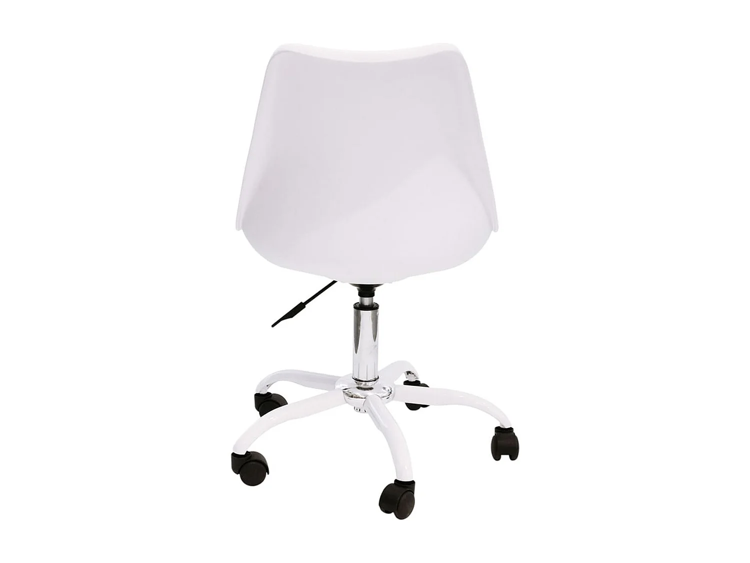 Chaise de Bureau à Roulettes Rembourrée Coloris Blanc - ISAIAH