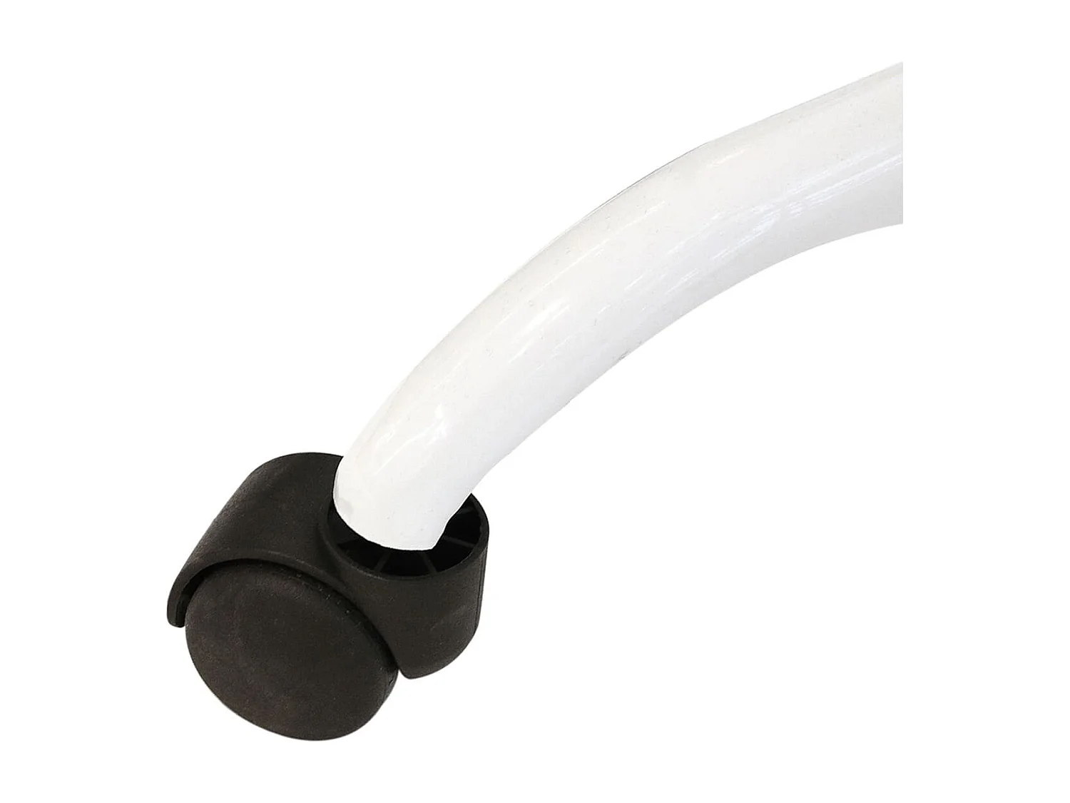 Chaise de Bureau à Roulettes Rembourrée Coloris Blanc - ISAIAH