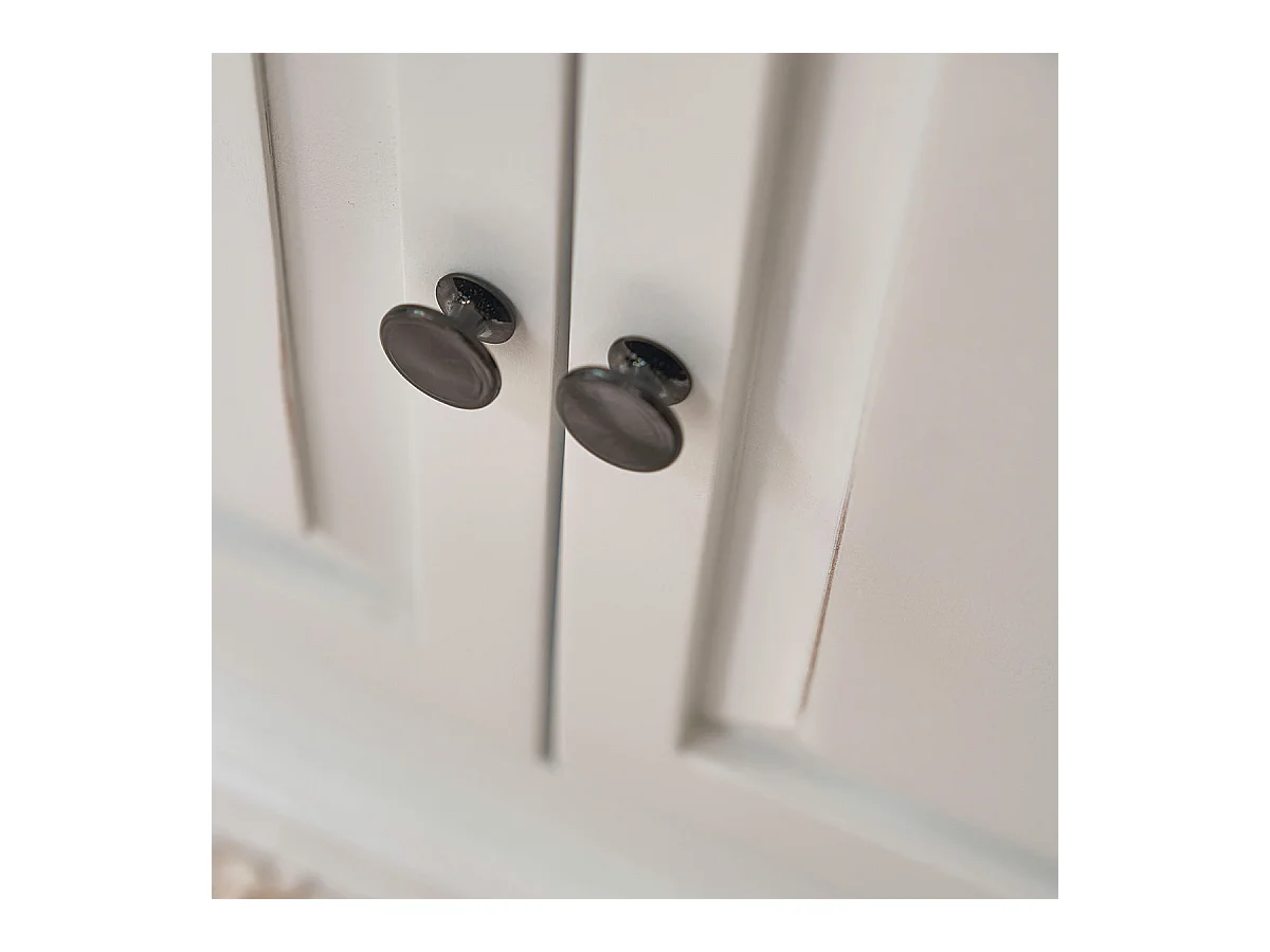 Mobile porta TV in legno mogano e teak bianco da 160 cm