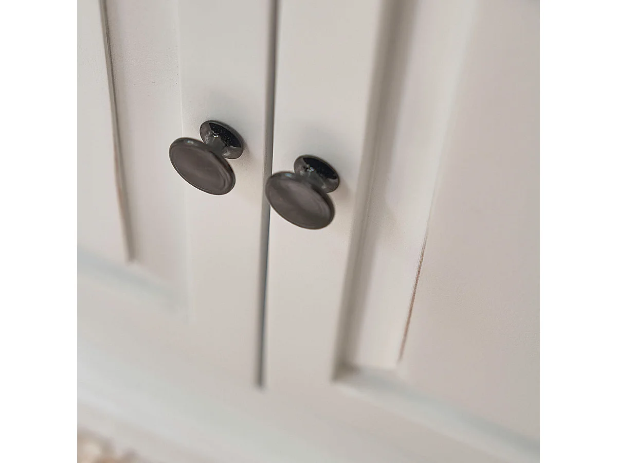 Mobile porta TV in legno mogano e teak bianco da 160 cm