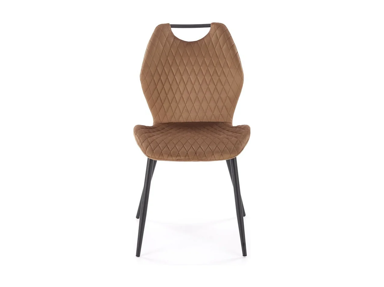 Chaise de salle à manger en velours beige KRISTIN