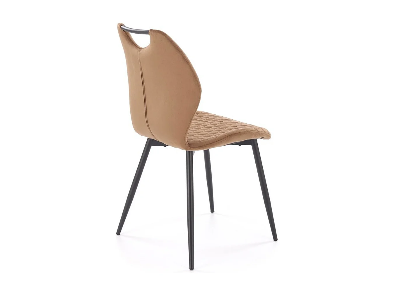 Chaise de salle à manger en velours beige KRISTIN