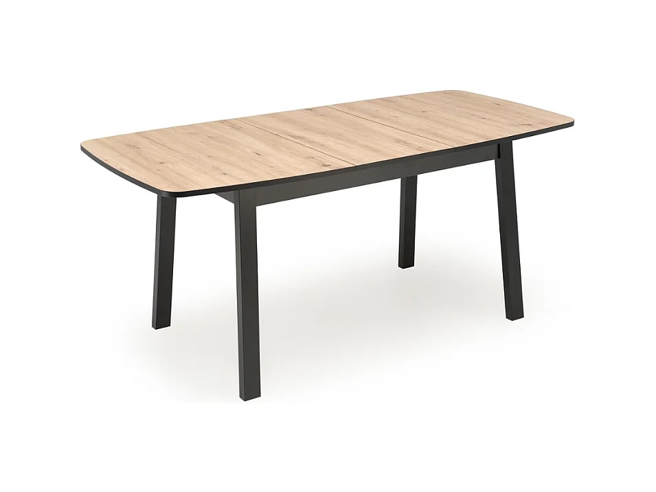 Table à manger rectangulaire extensible avec plateau couleur chêne artisanal JAYCE