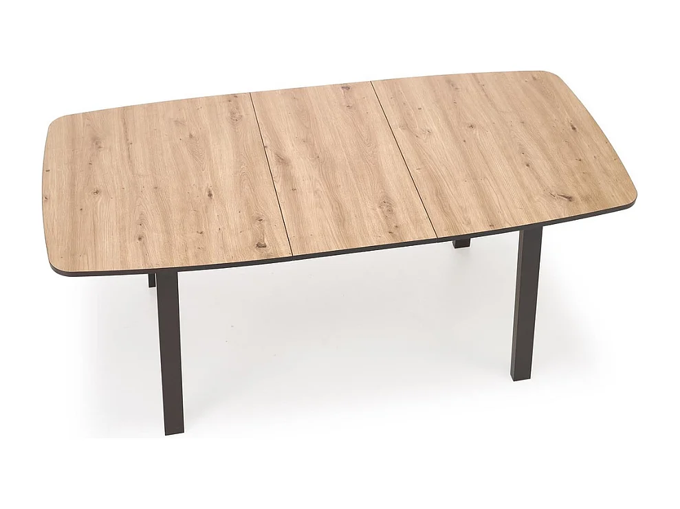 Table à manger rectangulaire extensible avec plateau couleur chêne artisanal JAYCE