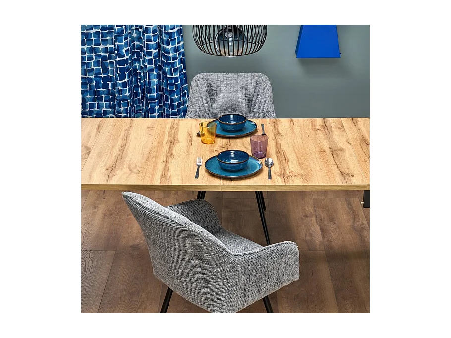 Table de salle à manger extensible de style industriel MAELA