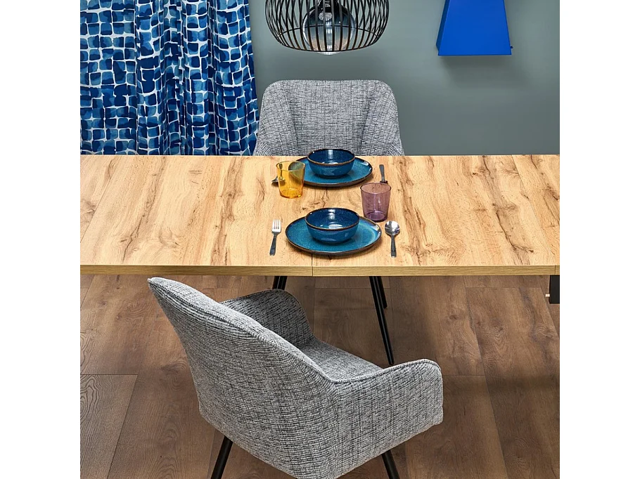 Table de salle à manger extensible de style industriel MAELA