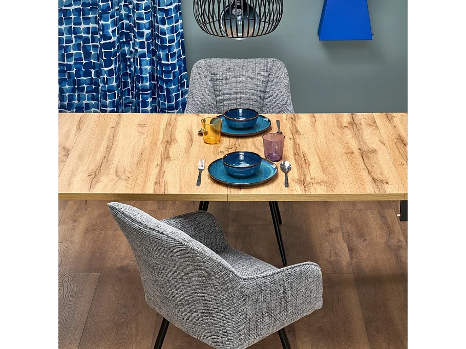 Table de salle à manger extensible de style industriel MAELA