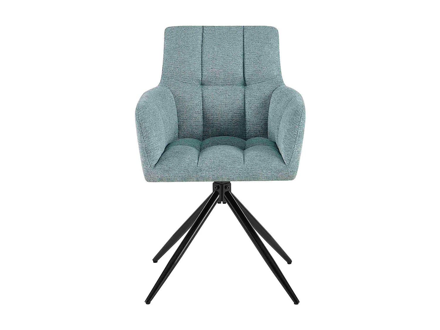 Lot de 2  chaises avec accoudoirs - Tissu - Turquoise - Jonah