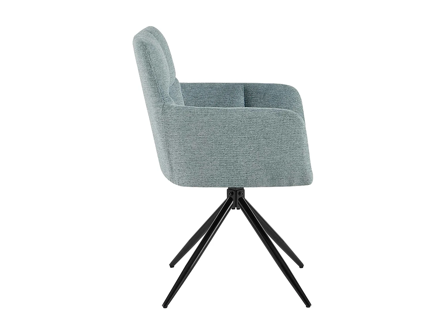 Lot de 2  chaises avec accoudoirs - Tissu - Turquoise - Jonah