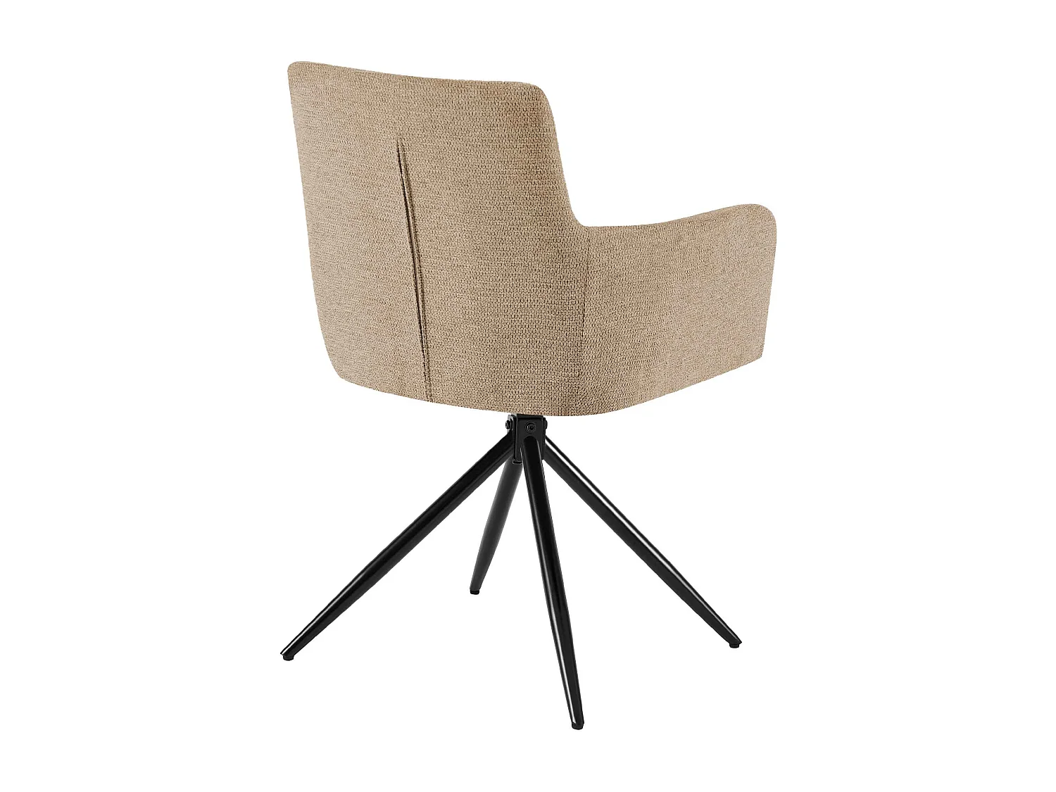 Lot de 2  chaises avec accoudoirs - Tissu - Marron clair - Jonah