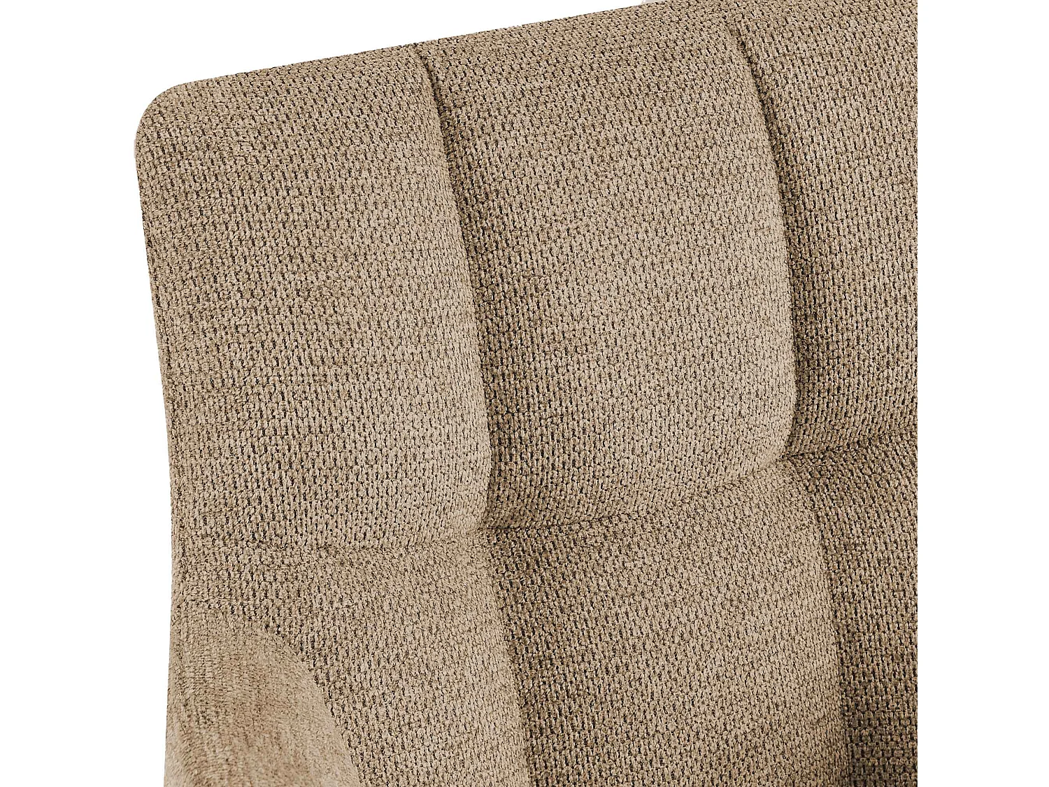 Lot de 2  chaises avec accoudoirs - Tissu - Marron clair - Jonah