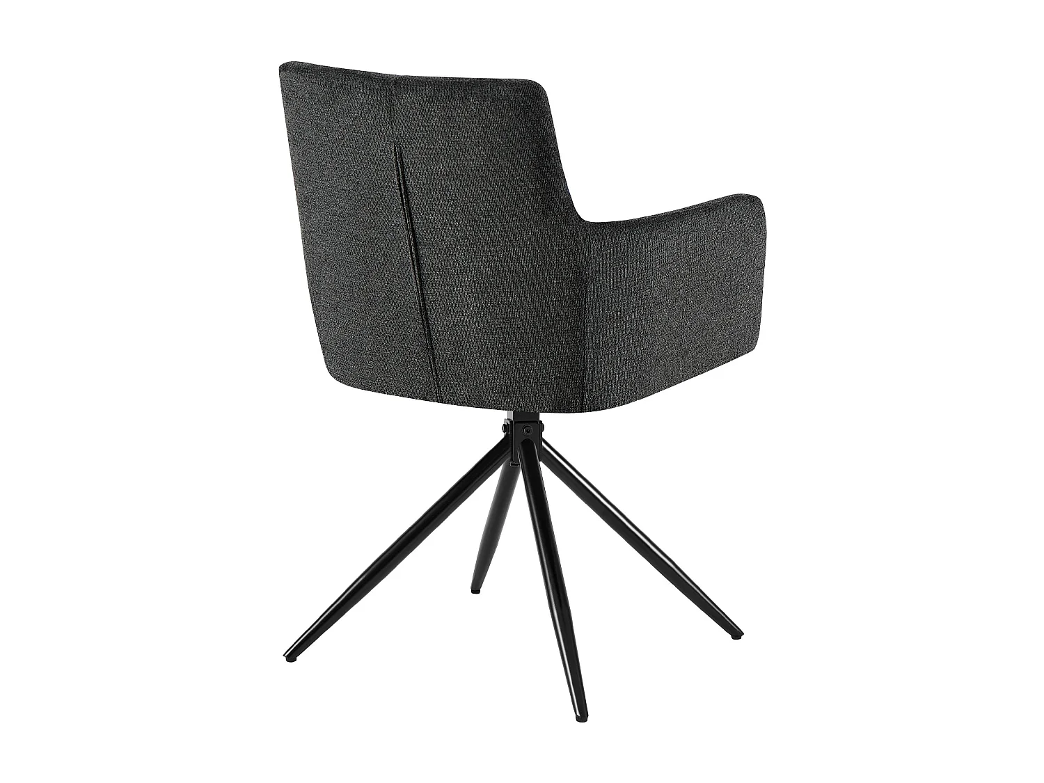 Lot de 2  chaises avec accoudoirs - Tissu - Noir - Jonah