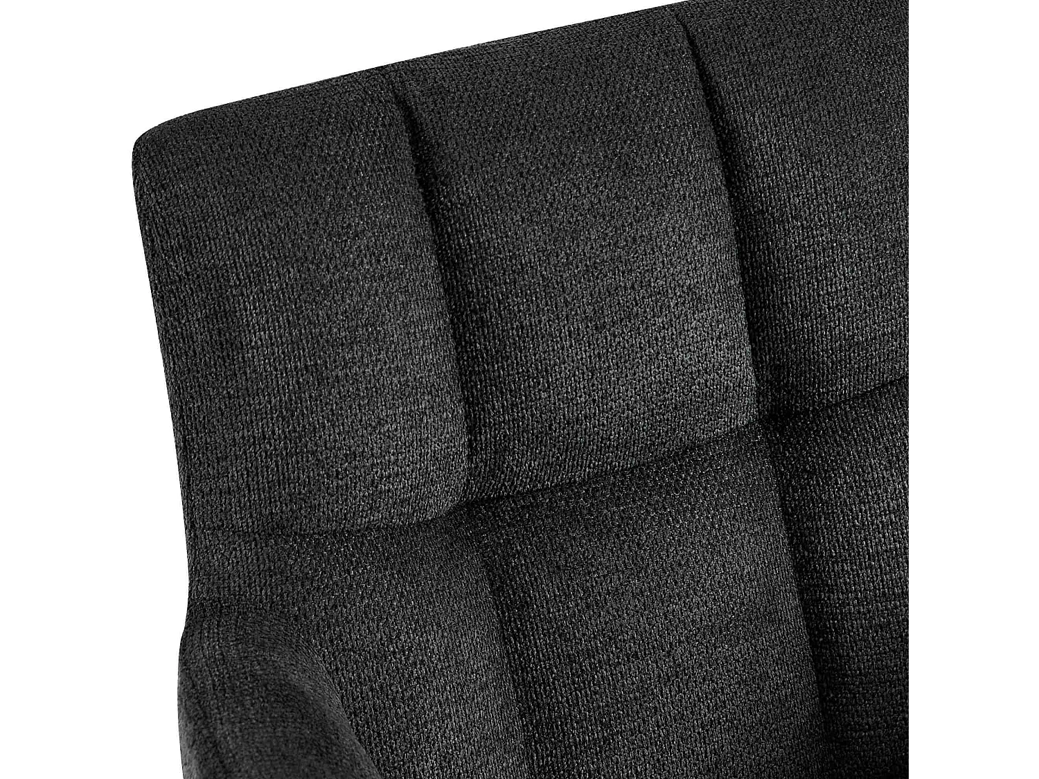 Lot de 2  chaises avec accoudoirs - Tissu - Noir - Jonah