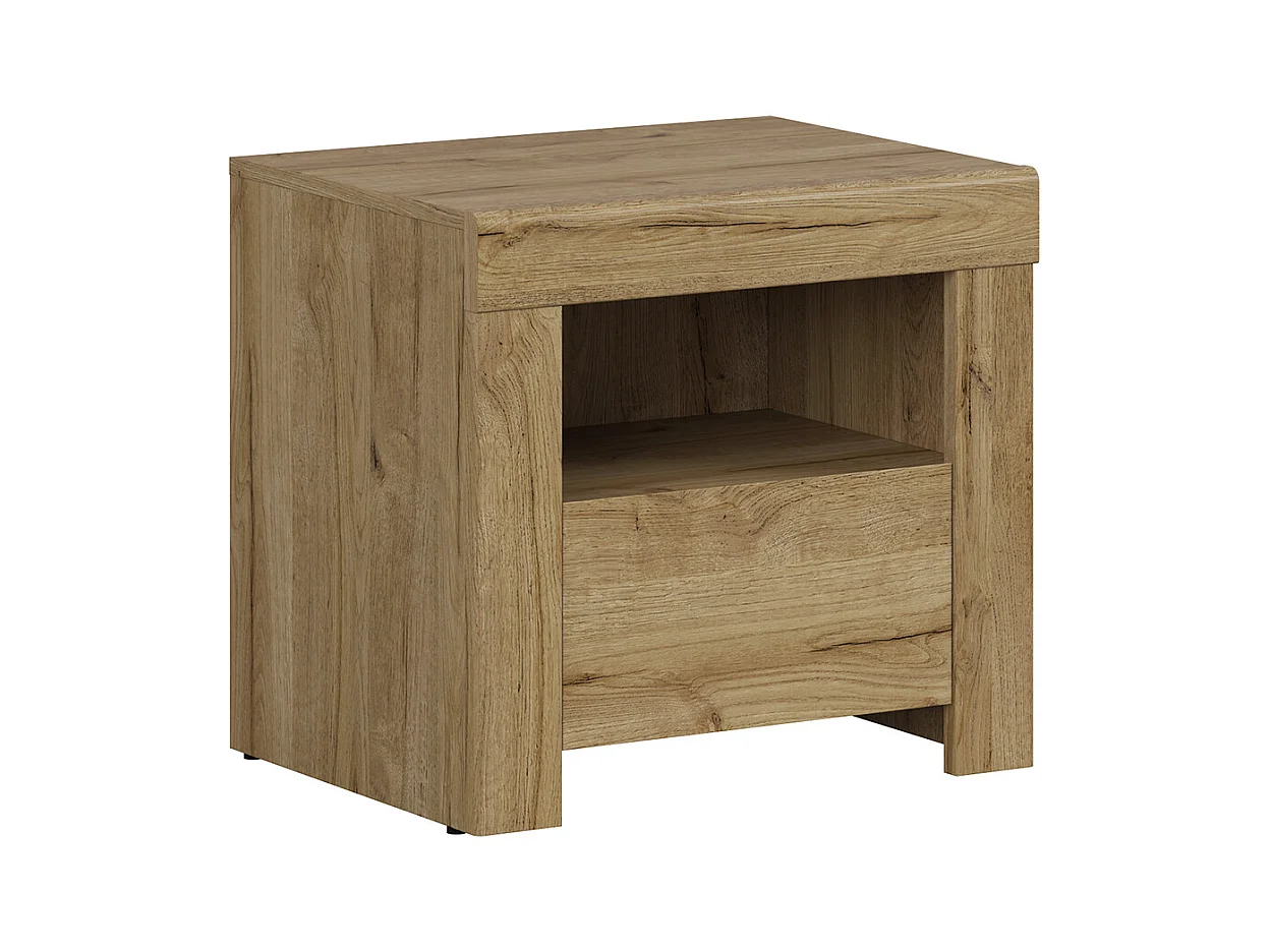 Table de chevet 1 tiroir 1 niche Hella Bois