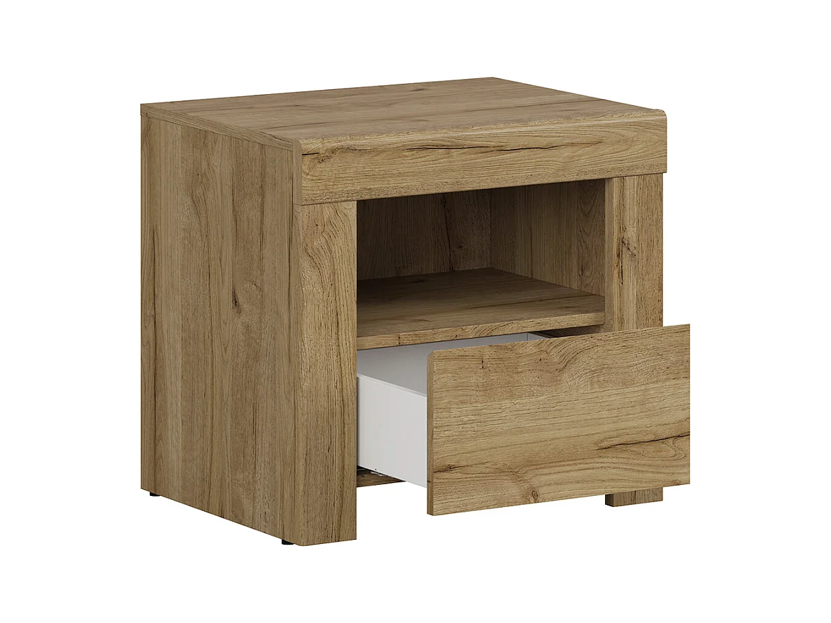 Table de chevet 1 tiroir 1 niche Hella Bois