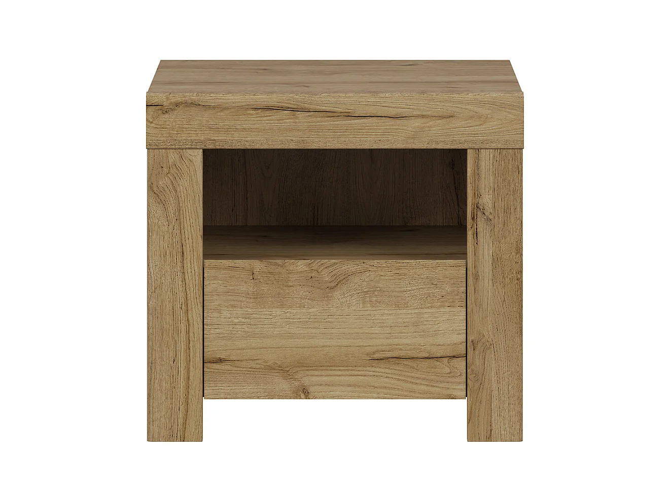 Table de chevet 1 tiroir 1 niche Hella Bois