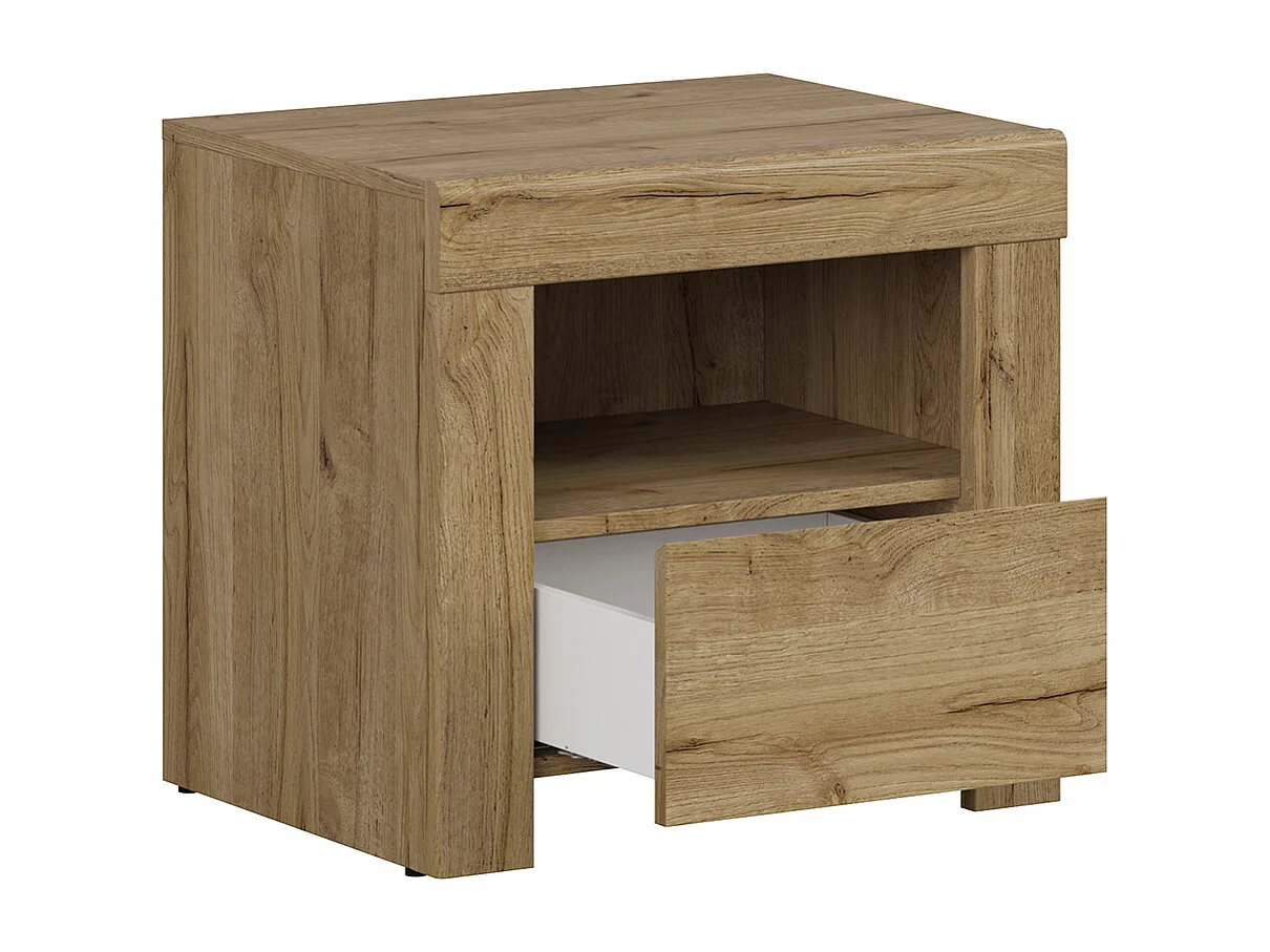 Table de chevet 1 tiroir 1 niche Hella Bois