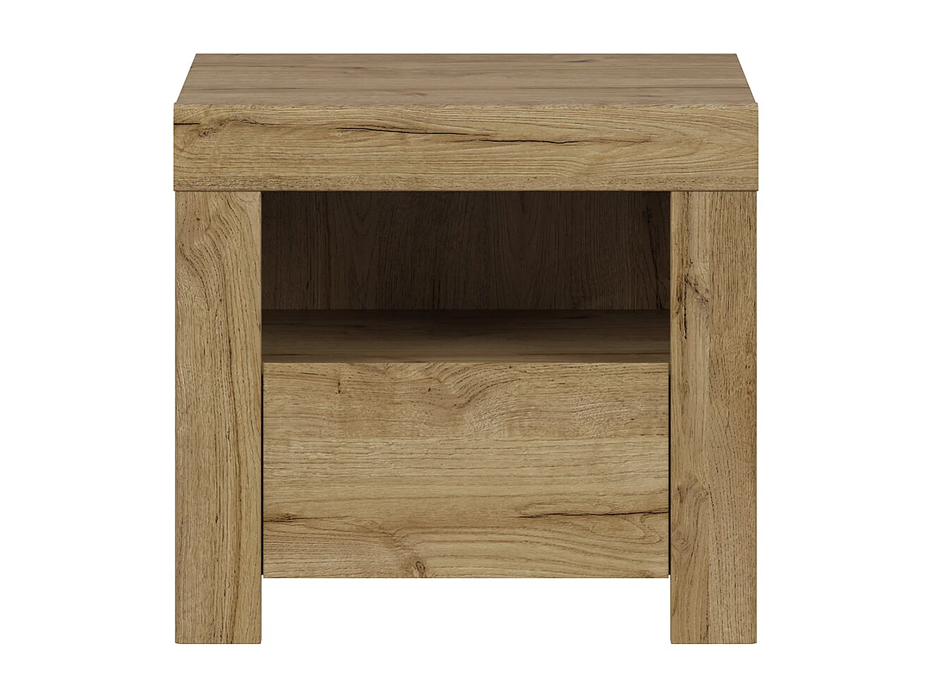 Table de chevet 1 tiroir 1 niche Hella Bois