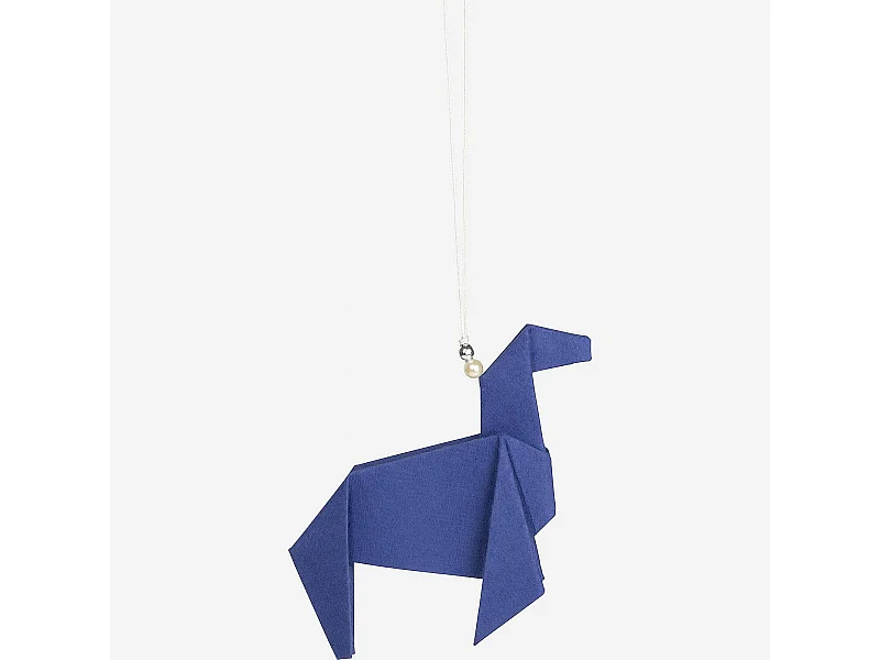 Habitat - Décoration de Noël - Origami à accrocher - Bleu - Thur