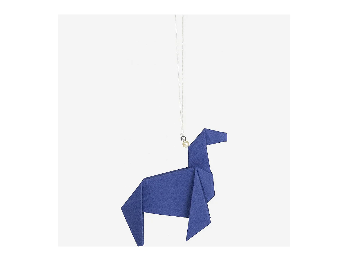 Habitat - Décoration de Noël - Origami à accrocher - Bleu - Thur