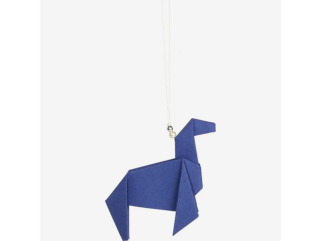 Habitat - Décoration de Noël - Origami à accrocher - Bleu - Thur