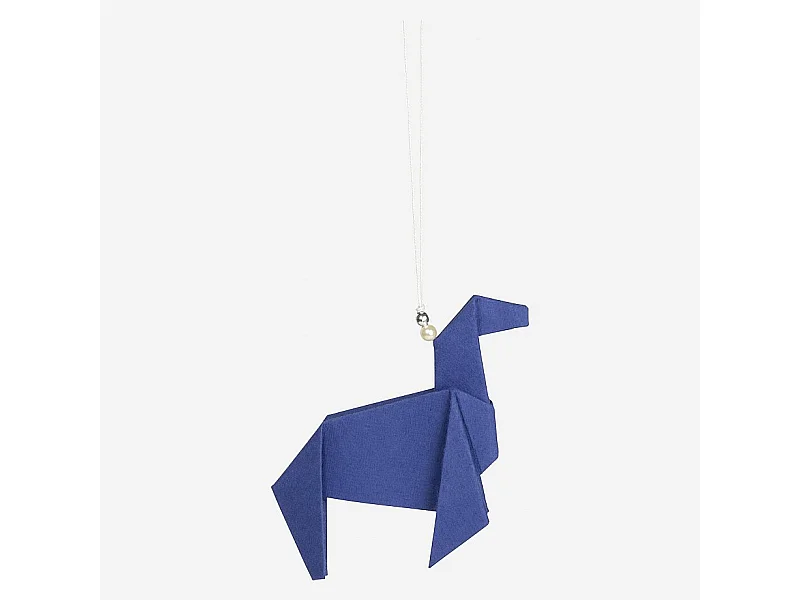 Habitat - Décoration de Noël - Origami à accrocher - Bleu - Thur