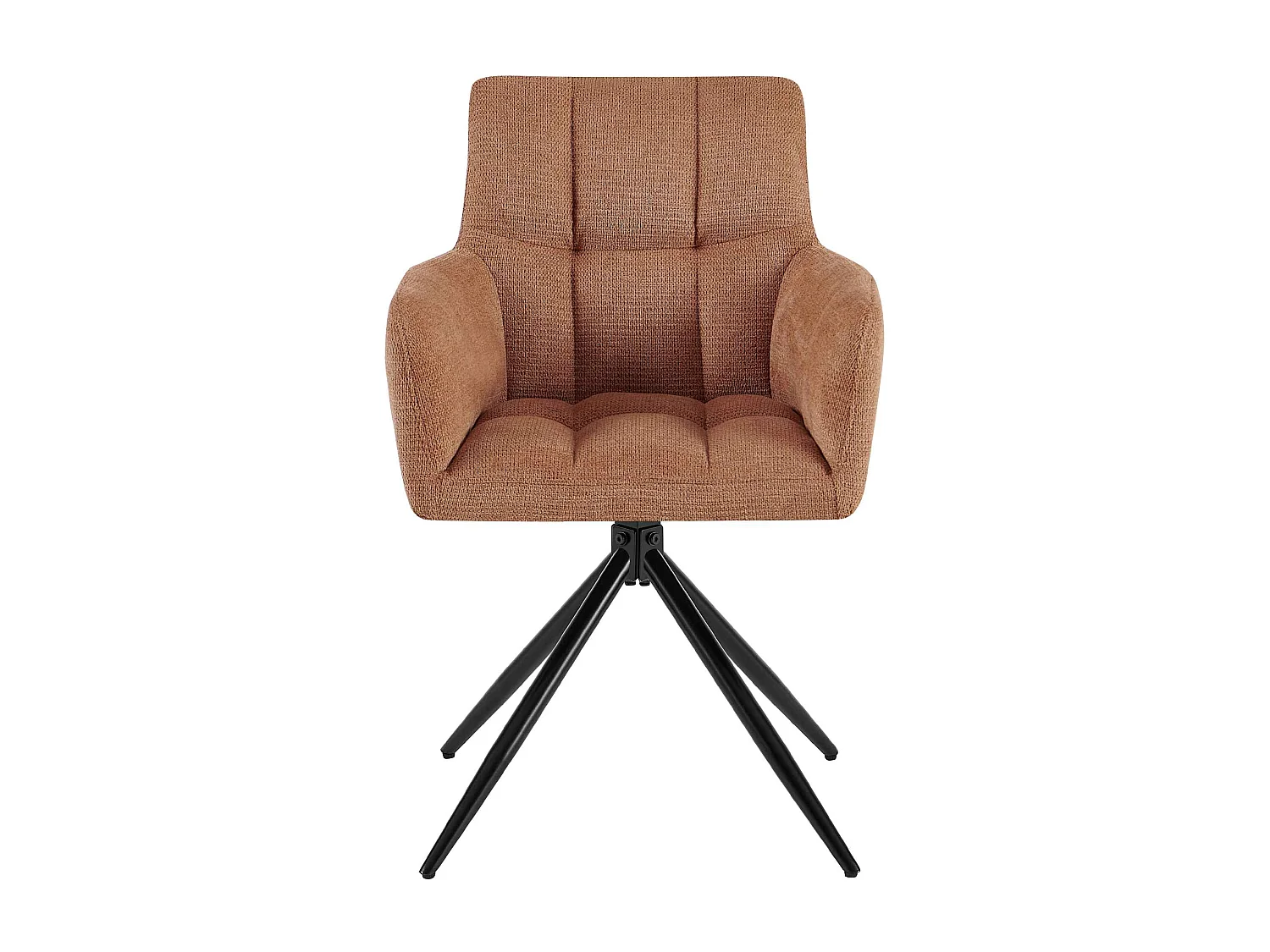 Lot de 2  chaises avec accoudoirs - Tissu - Orange - Jonah