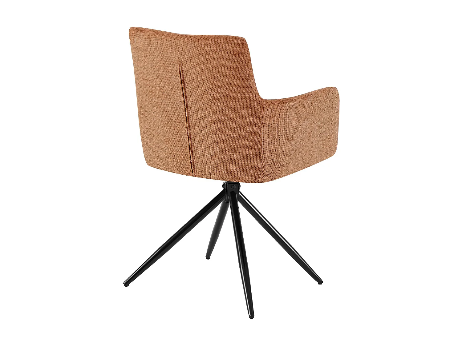 Lot de 2  chaises avec accoudoirs - Tissu - Orange - Jonah