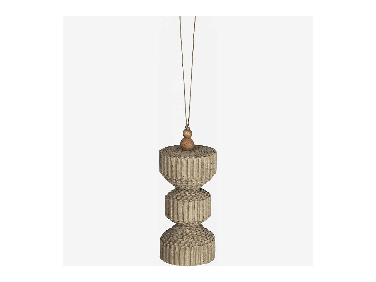 Habitat - Décoration de Noël - Suspension en papier ondulé - 7,5 cm Naturel  - Torsen