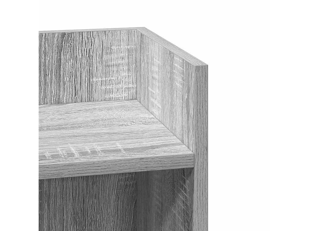 Tables d'appoint 2 pièces avec étagère sonoma gris 25,5x27x60 cm