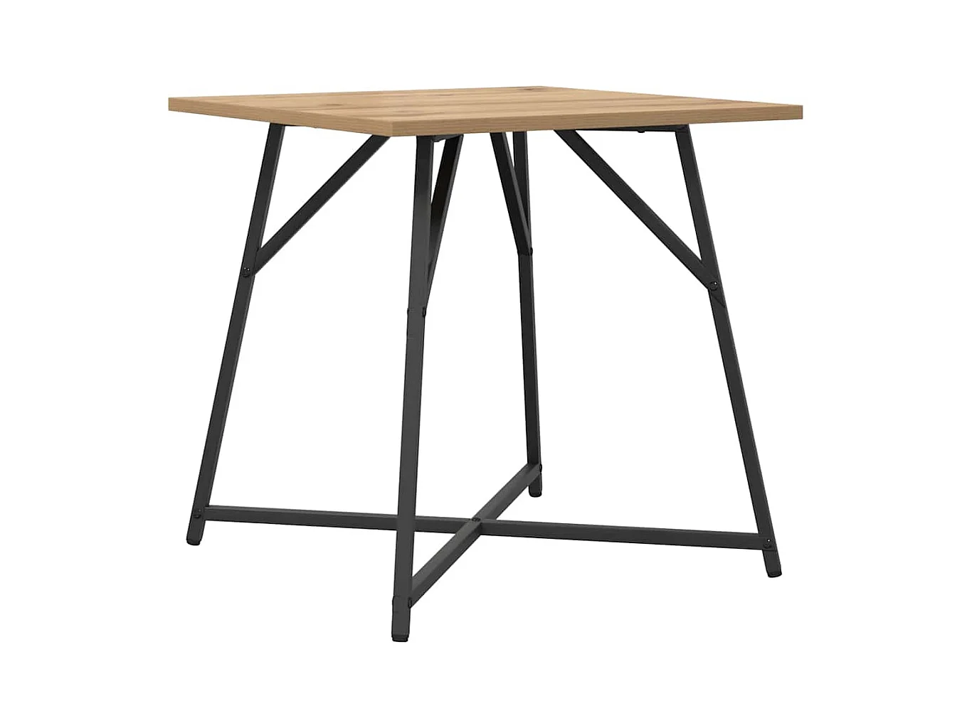 Ensemble de tables d'appoint 2 pièces Chêne artisanal et noir