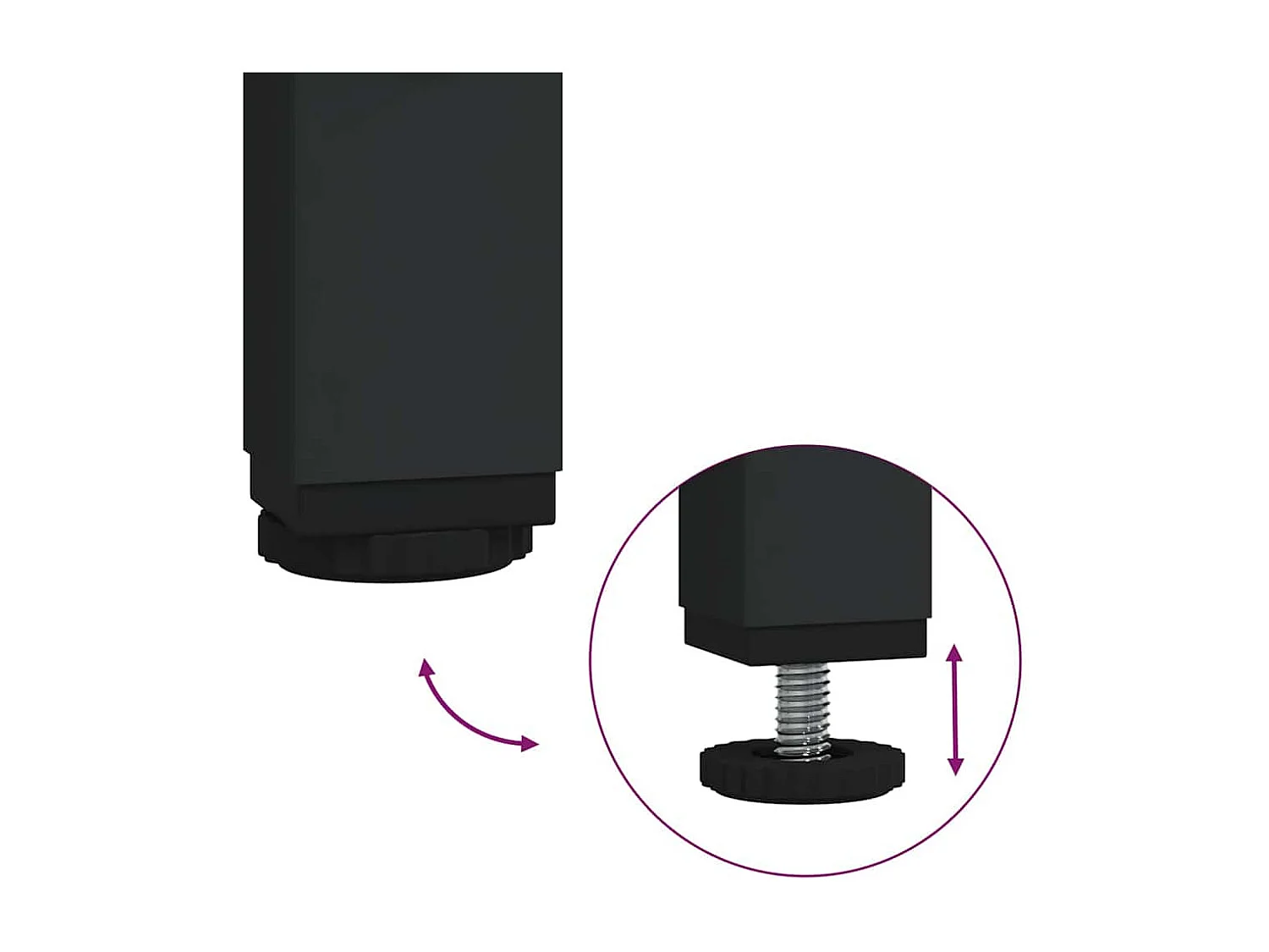 Ensemble de tables d'appoint 2 pièces Chêne artisanal et noir