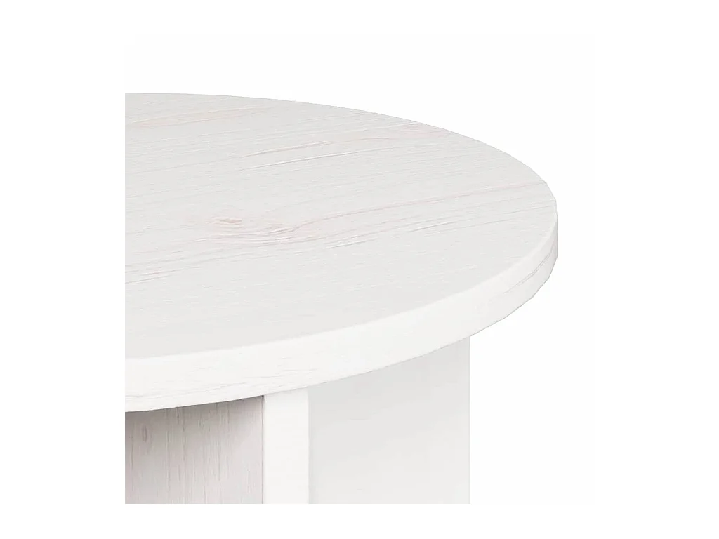 Table basse 2 pièces Blanc 39,5 x 39,5 x 30 cm Bois de pin massif