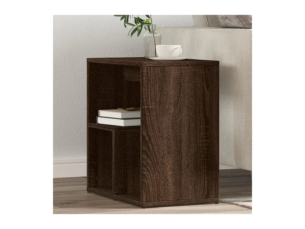 Tables d'appoint 2 pièces chêne marron 50x30x50 cm bois ingénierie