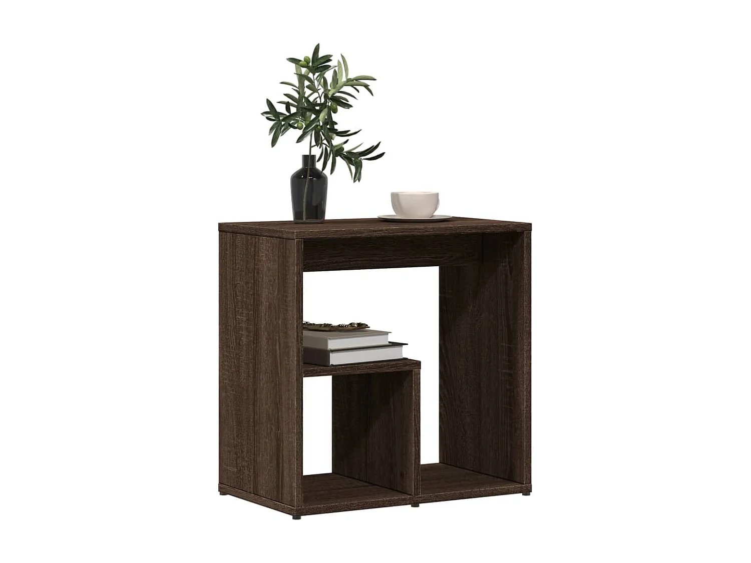 Tables d'appoint 2 pièces chêne marron 50x30x50 cm bois ingénierie