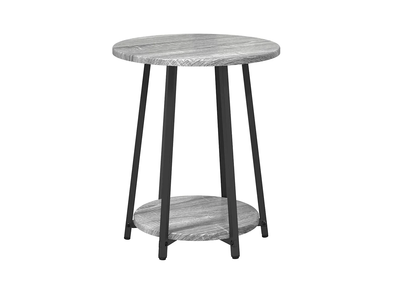 Ensemble de tables d'appoint 2 pièces Gris sonoma et Noir