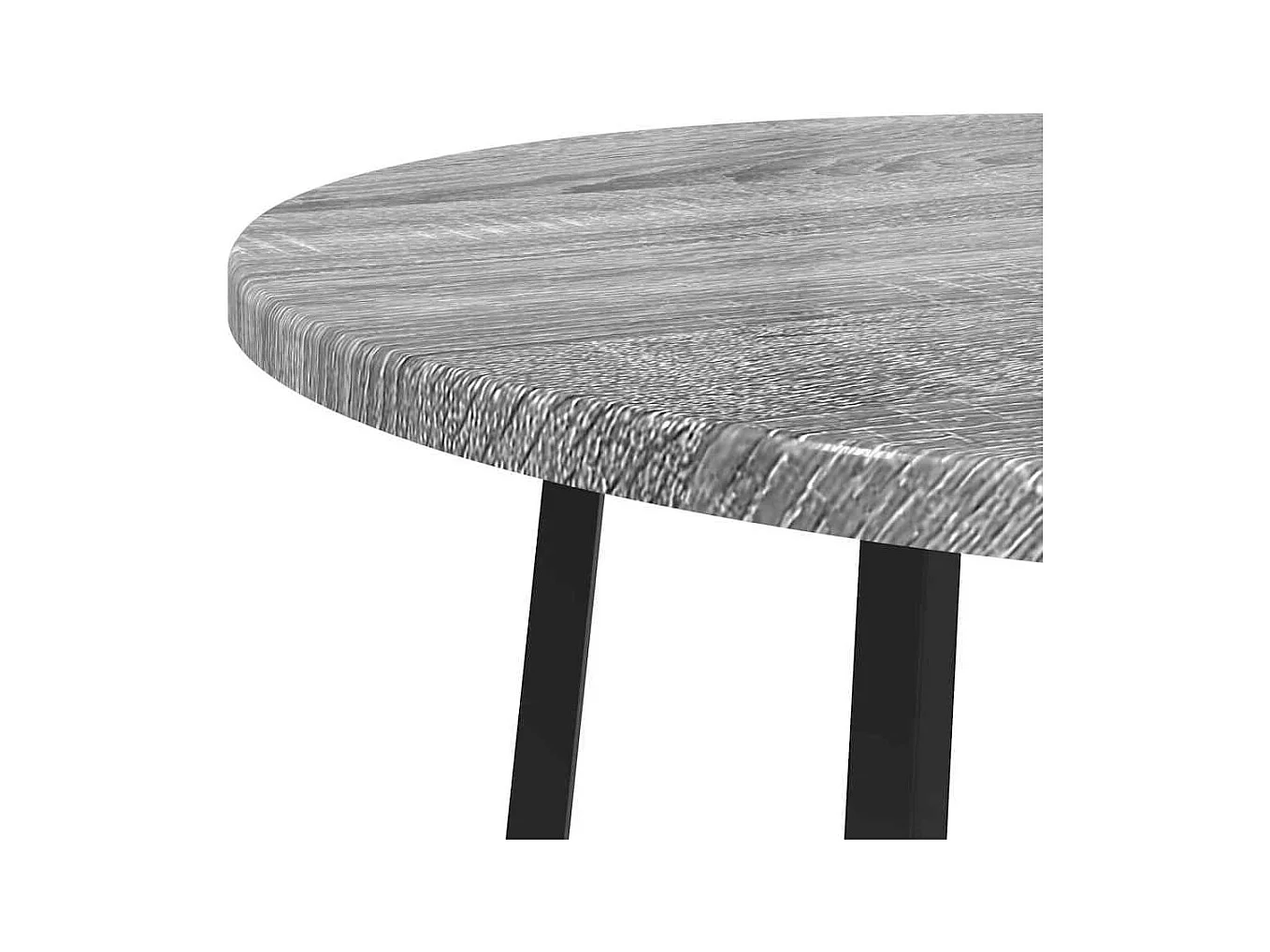 Ensemble de tables d'appoint 2 pièces Gris sonoma et Noir
