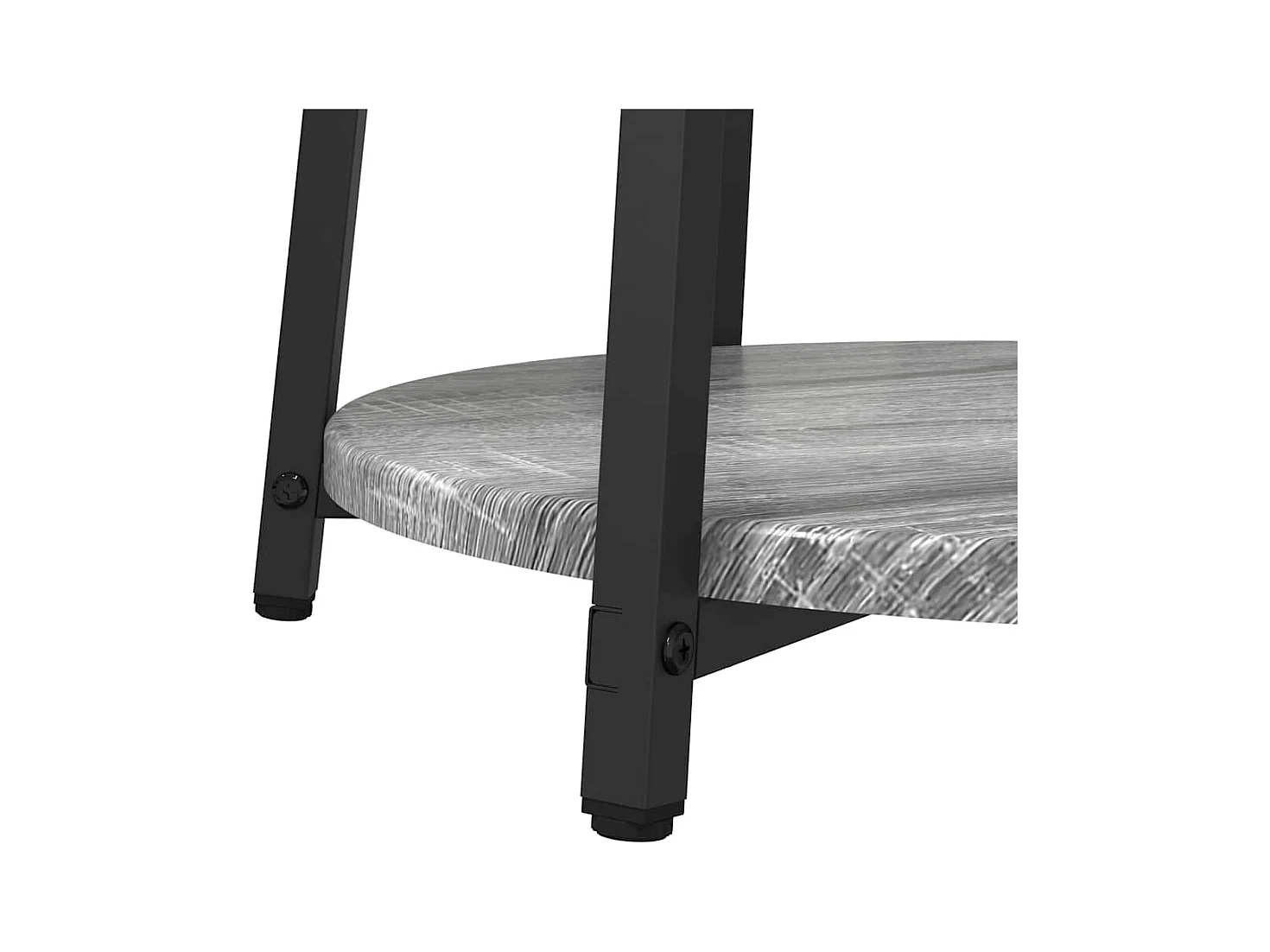 Ensemble de tables d'appoint 2 pièces Gris sonoma et Noir