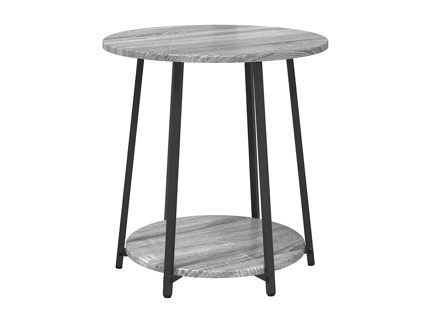 Ensemble de tables d'appoint 2 pièces Gris sonoma et Noir