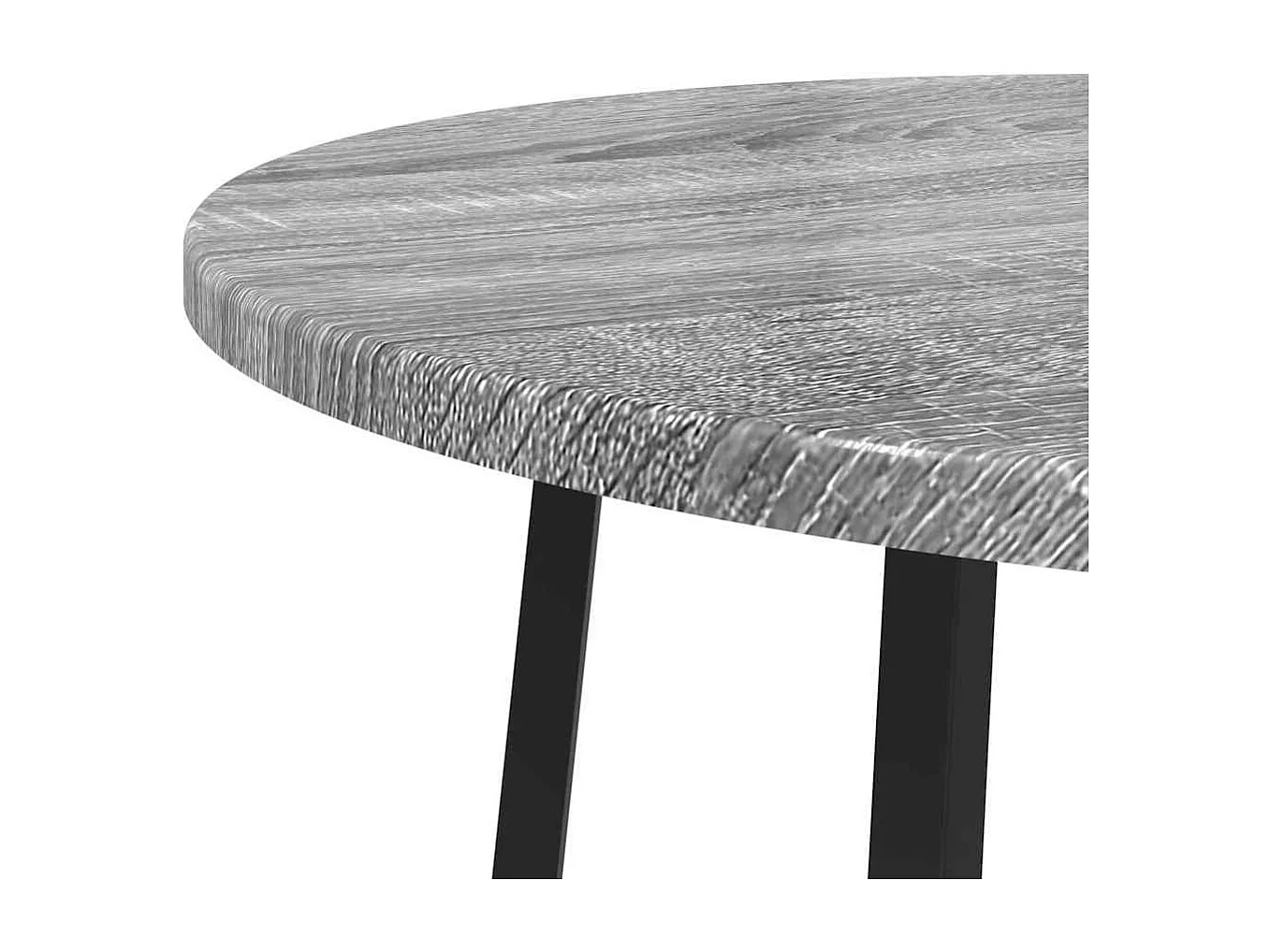 Ensemble de tables d'appoint 2 pièces Gris sonoma et Noir