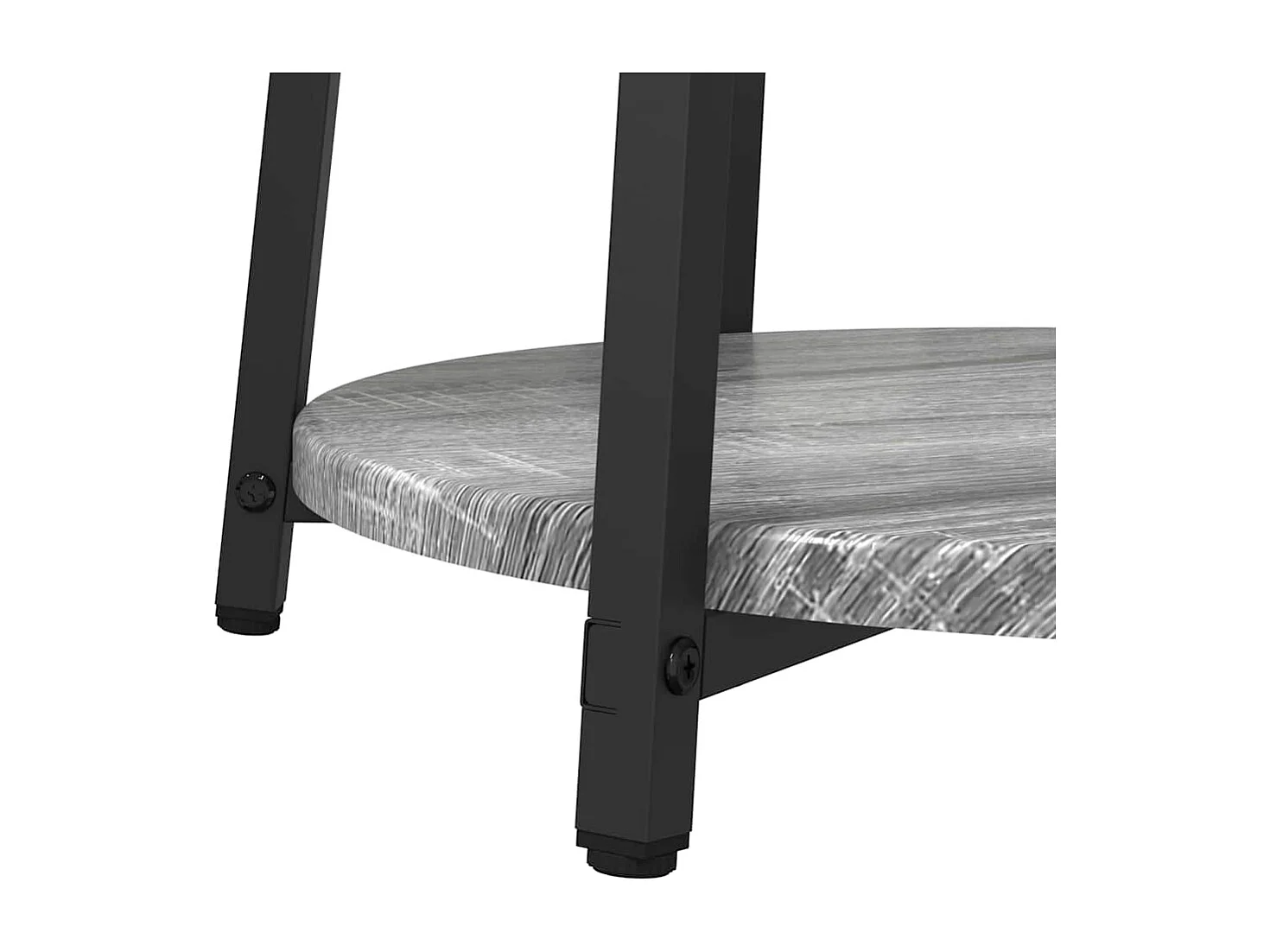 Ensemble de tables d'appoint 2 pièces Gris sonoma et Noir