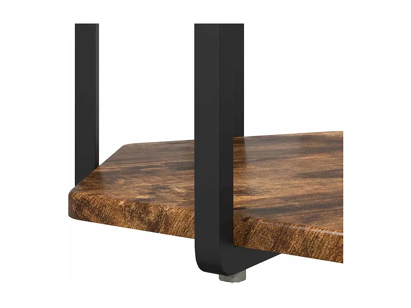 Ensemble de tables d'appoint 2 pièces Chêne fumé et noir